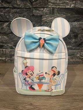 NWT Loungefly Disney Parks Beach Club Resort Mini Backpack (Vanilla Scented)